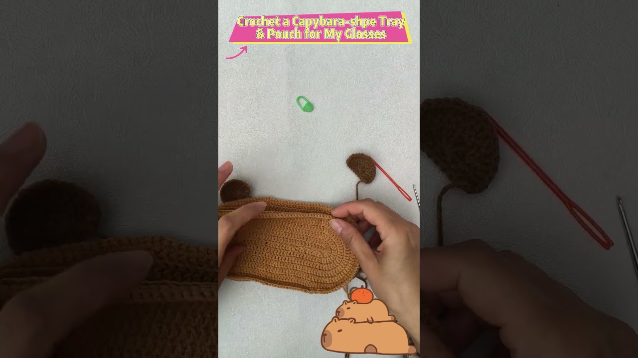 Crochet a Capybara-shape Tray & Pouch for My Glasses  
