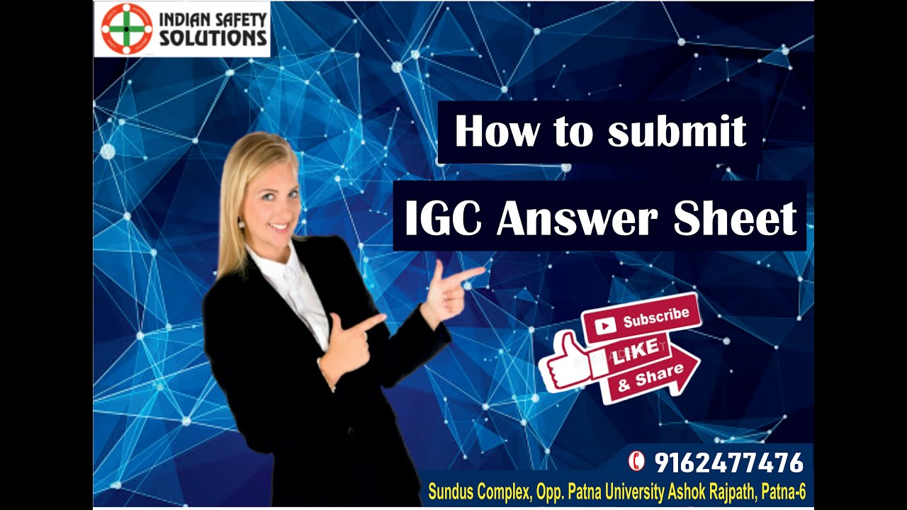 How to submit NEBOSH IG answer sheet 1