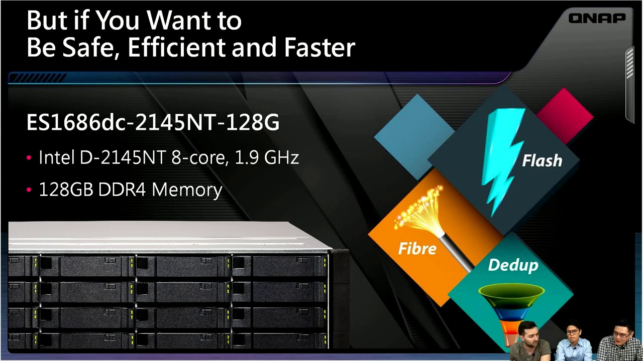 The ES1686dc ZFS NAS  Features Intel® Xeon® D dual active structure for highly reliable services
