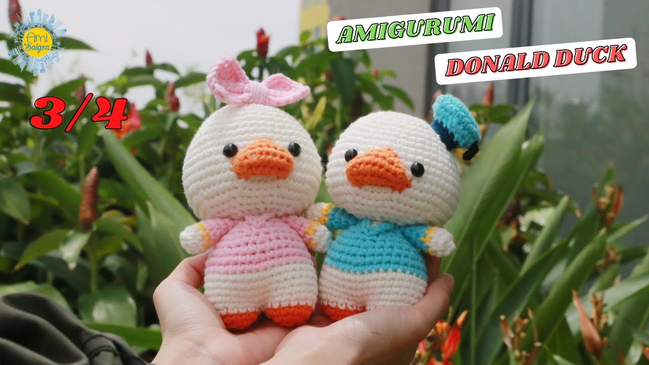 #115 | Amigurumi Donald & Daisy Duck Couple (3/4) | How To Crochet Amigurumi Animals | @AmiSaigon