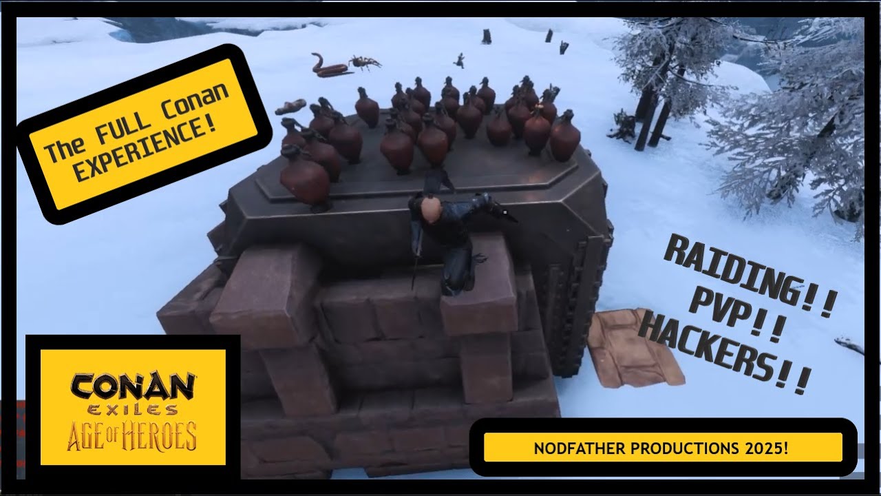 The Full End Game Conan Exiles Experience on Official Servers in 30 Minutes- PVP and Play Through!