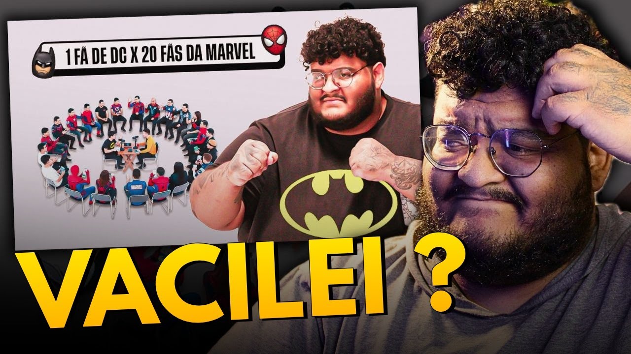 REACT 1 FÃ DA DC VS 20 FÃS DA MARVEL... QUEM VENCEU O DEBATE?