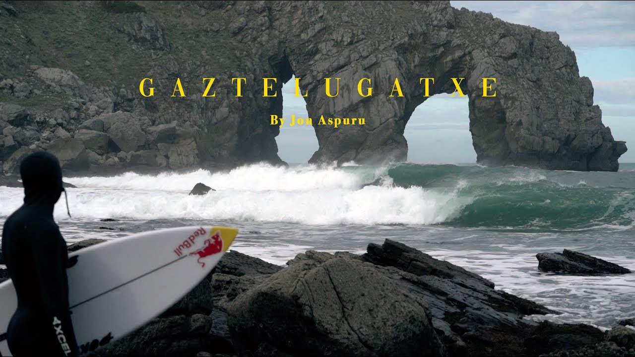 Surfing Gaztelugatxe - Natxo Gonzalez