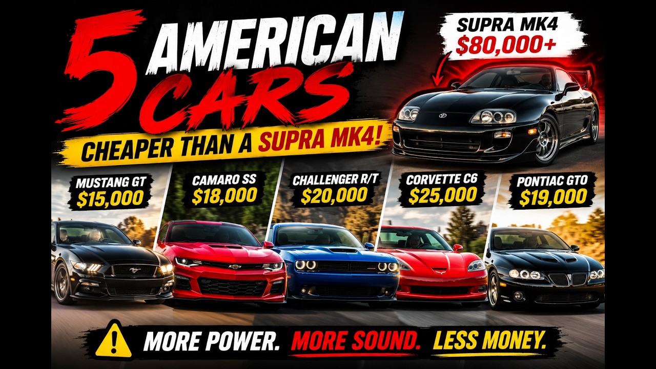 5 AMERICAN cars Cheaper & Faster Than toyota SUPRA Mk4!