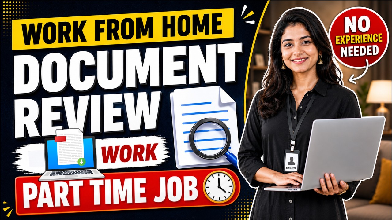 Document Review Part-Time Work From Home Job 2026 | Freshers Can Apply