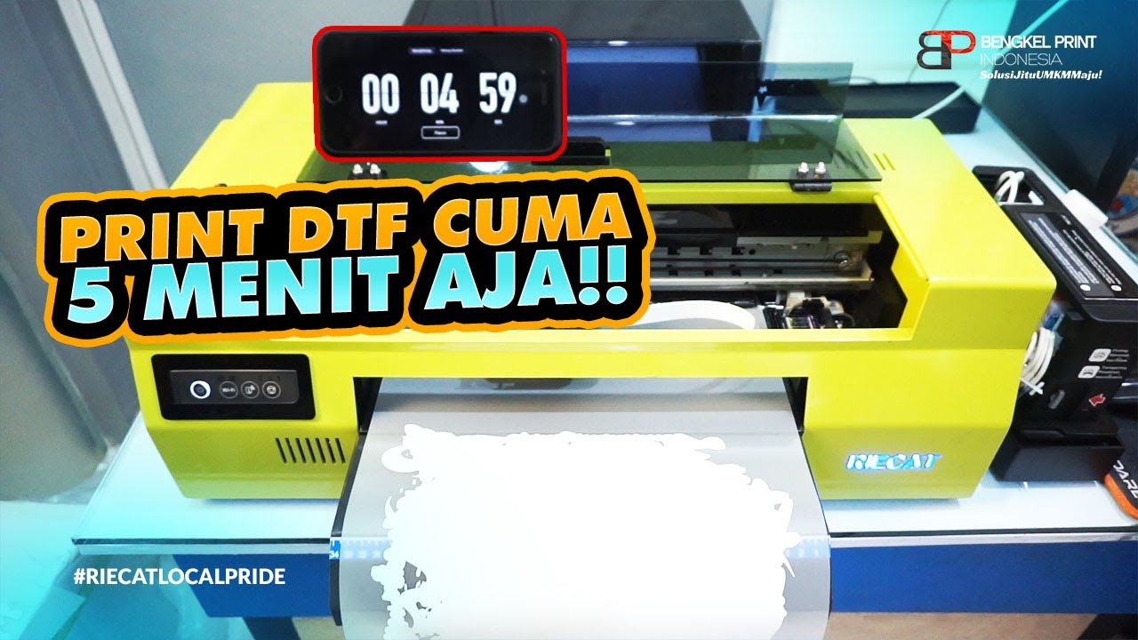 5 Menit Print DTF Pakai Riecat All New !!!