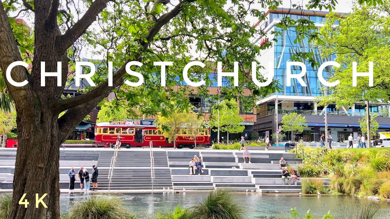 Christchurch New Zealand Walking Tour 4K | Explore the Largest City on South Island | Spring 2025