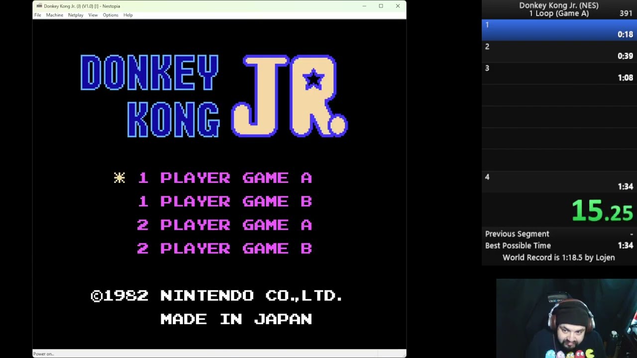 Donkey Kong Jr. (NES) 1 Loop Game B 