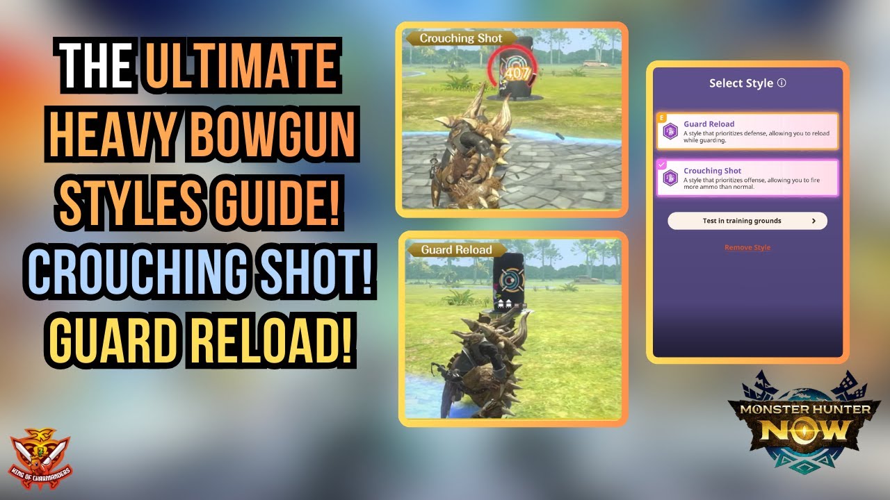 The ULTIMATE HEAVY BOWGUN STYLES GUIDE! CROUCHING SHOT AND GUARD RELOAD META!