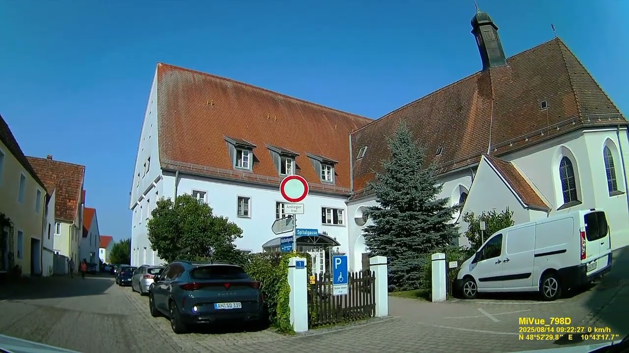 D: Stadt Wemding. Landkreis Donau-Ries. Rundfahrt durch die Stadtmitte. August 2025