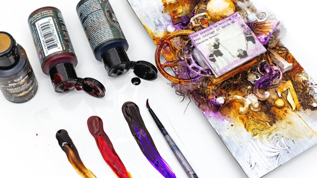 Coloring techniques with liquid acrylics