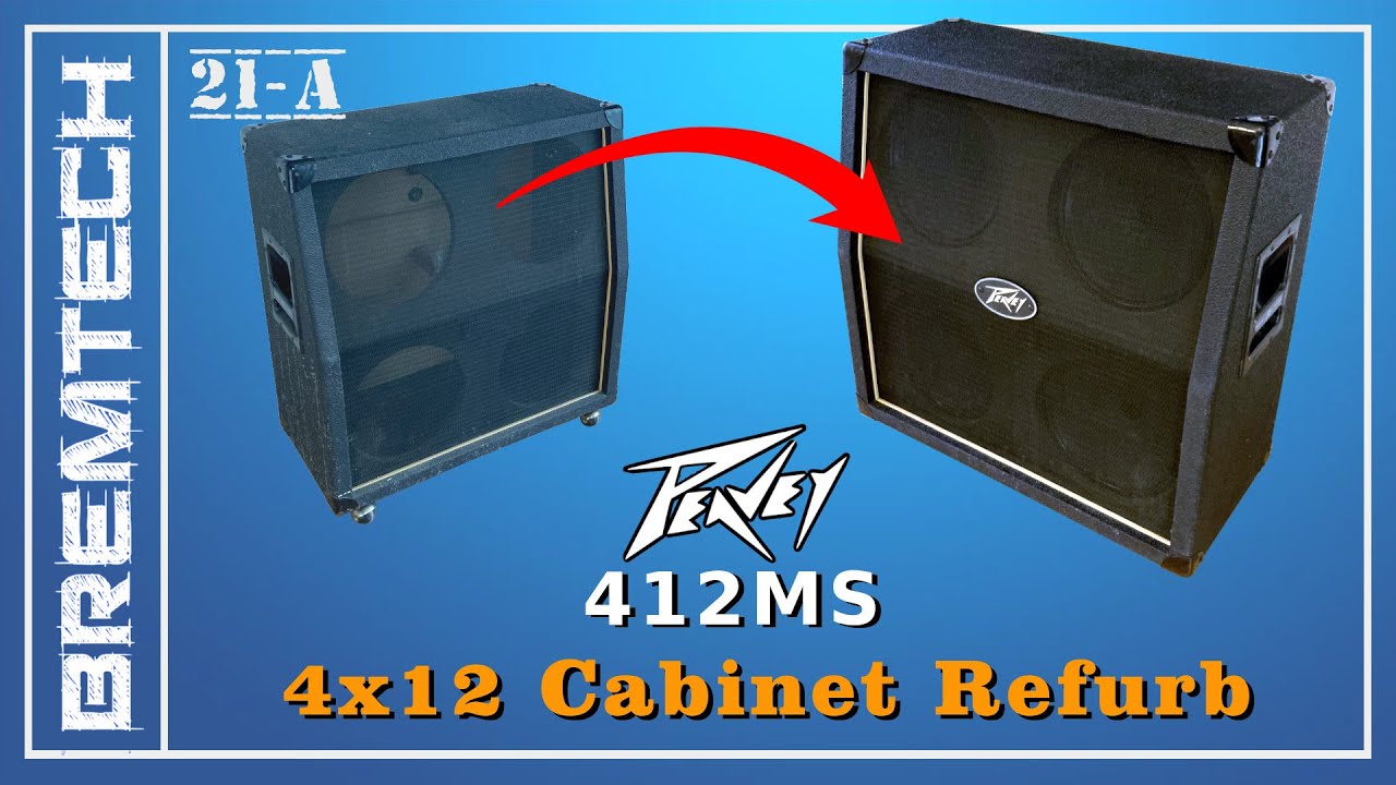 [21-A]  Peavey 412MS Refurb, How to Clean Tolex and Wire Speakers in a Half Stack