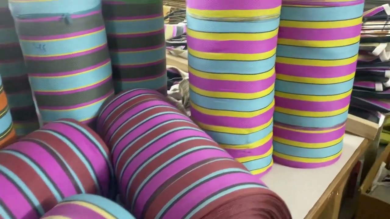Premium Recycled Nylon Market Bags and Pouches Stripes