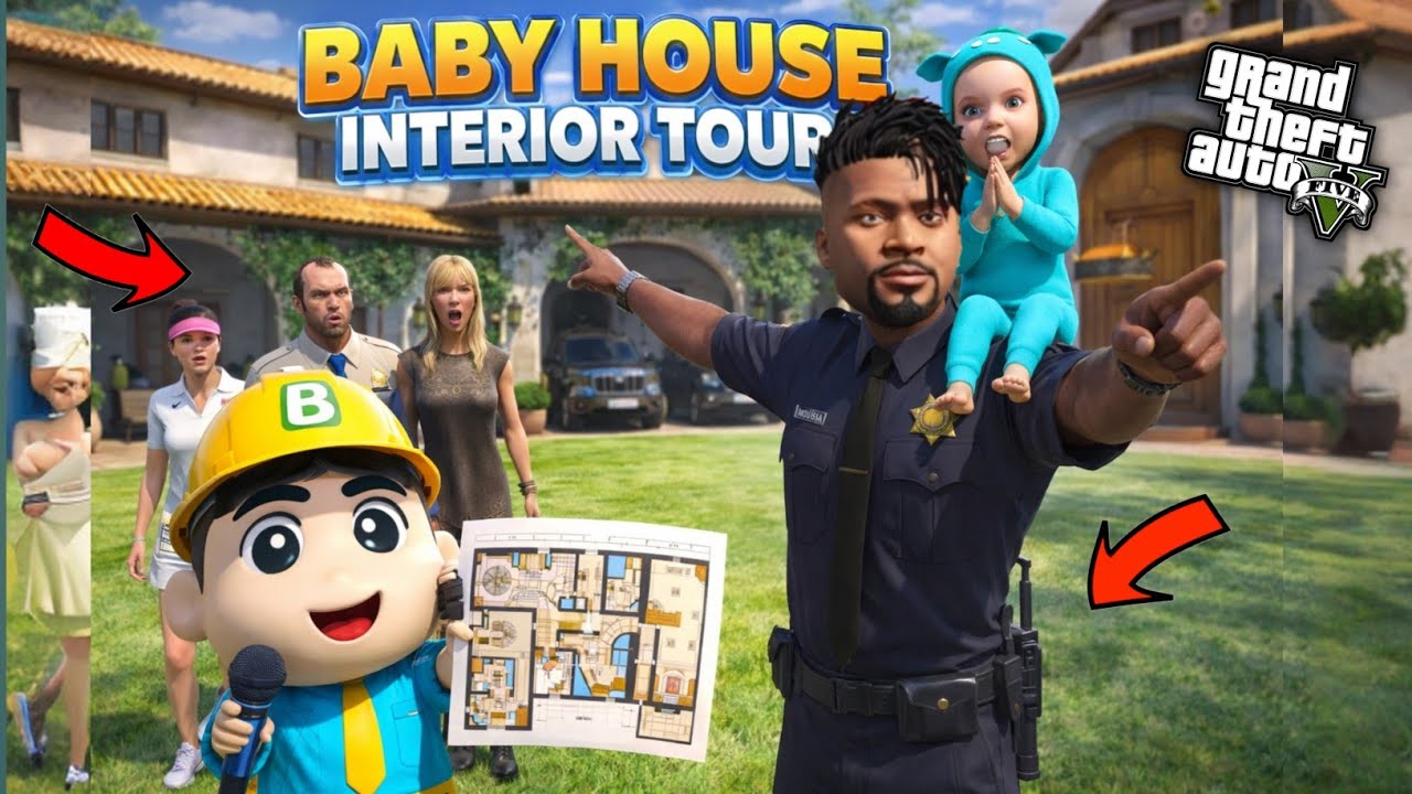 GTA 5: Franklin's Son New House Interior Tour🥶😰Shinchan Build New House Interior 😉Ps Gamester 
