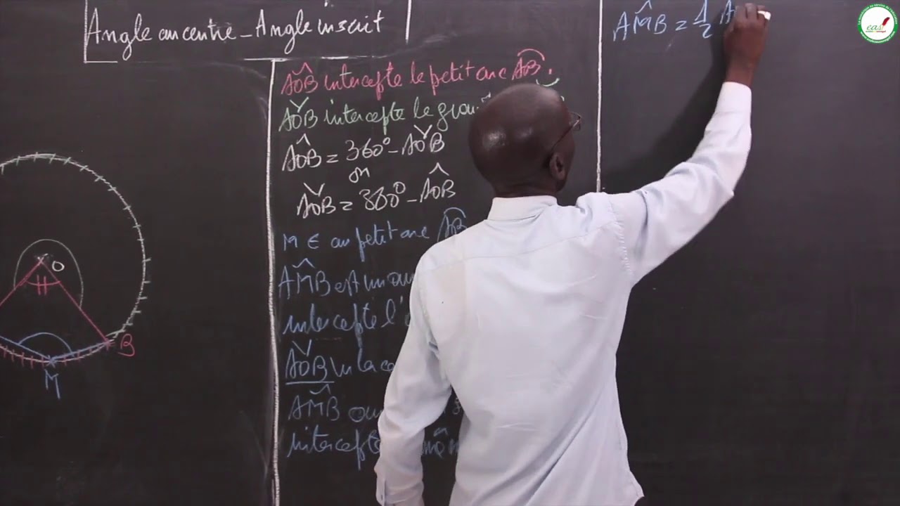 Cours - Troisième - Mathématiques : Angle au centre / Angle inscrit / Fin