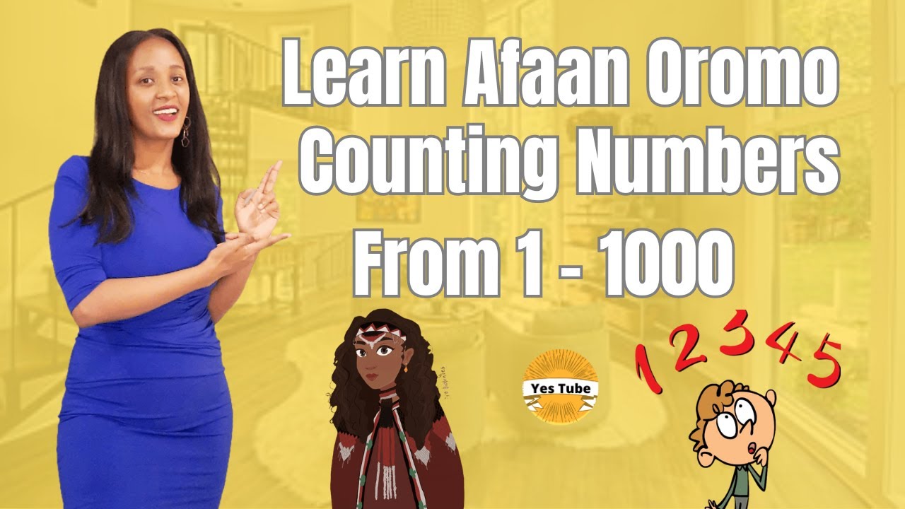 Learn Afaan Oromo in English With Yeshareg Counting numbers 1 - 1000  #oromo #language  #oromiffa #1