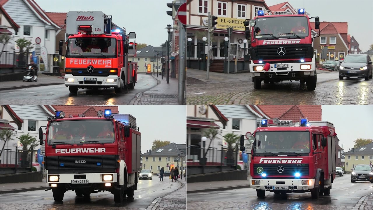 TLF 16/25 + LF 16/12 + DLA(K) 23/12 + LF 8/6 FF Burg auf Fehmarn