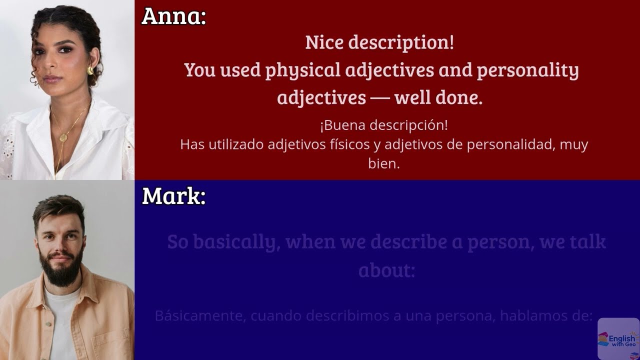 Describing People in English | 15 Minute English Conversation with Vocabulary