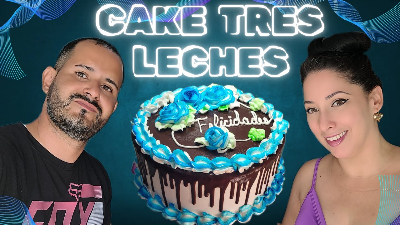 Haciendo un cake tres leches en Cuba.