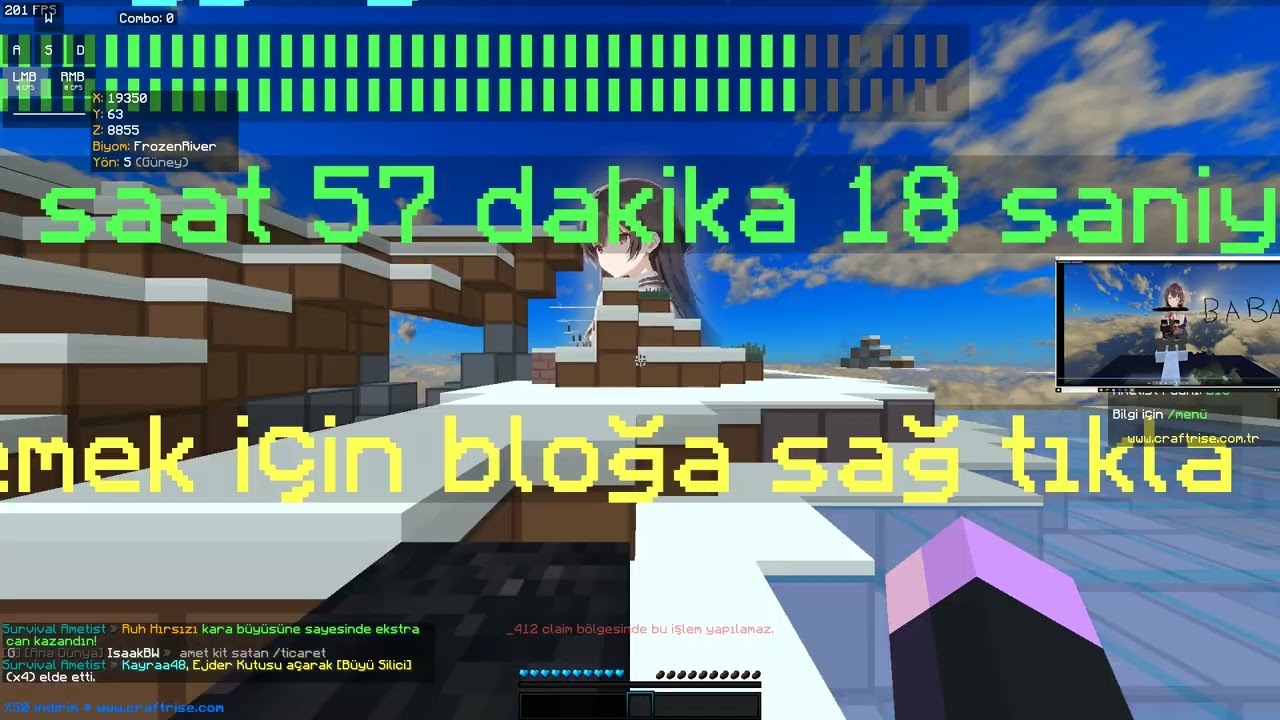 32x kral zehir 1x buz kesme düel pvp #minecraft #craftrise