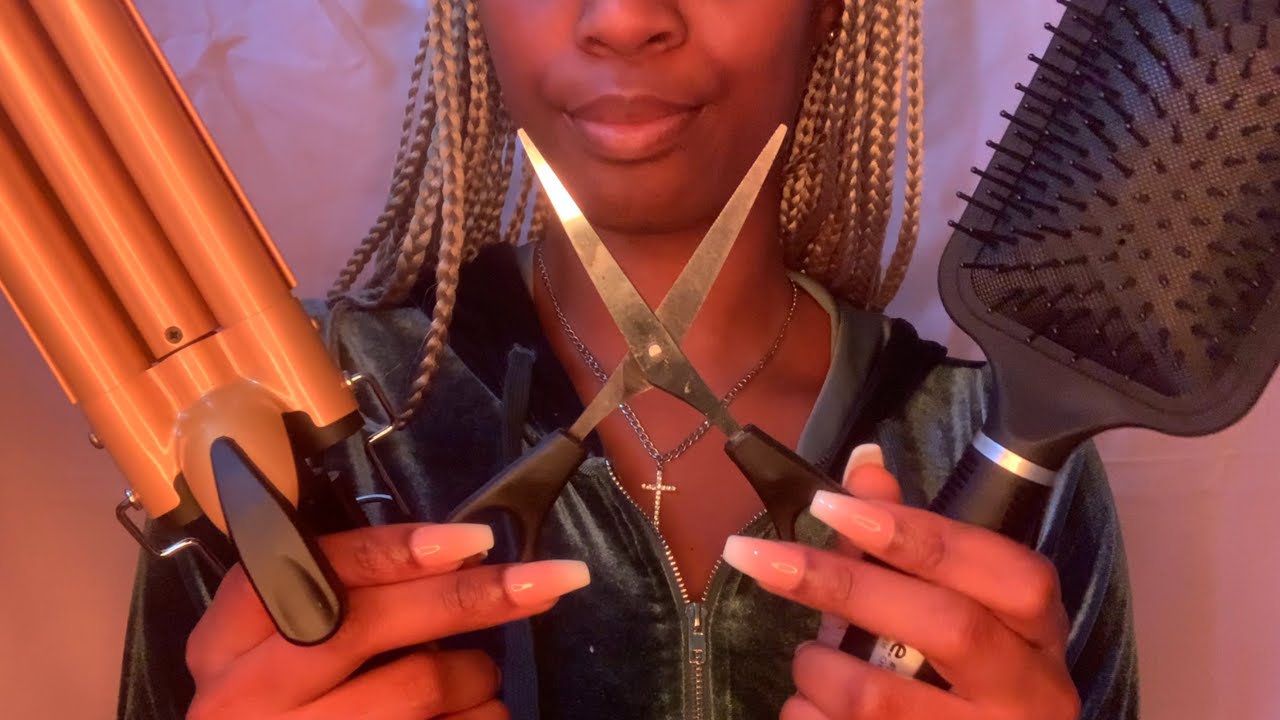 ASMR Haircut Roleplay | Brushing Cutting & Styling Your Hair | No Talking ASMR