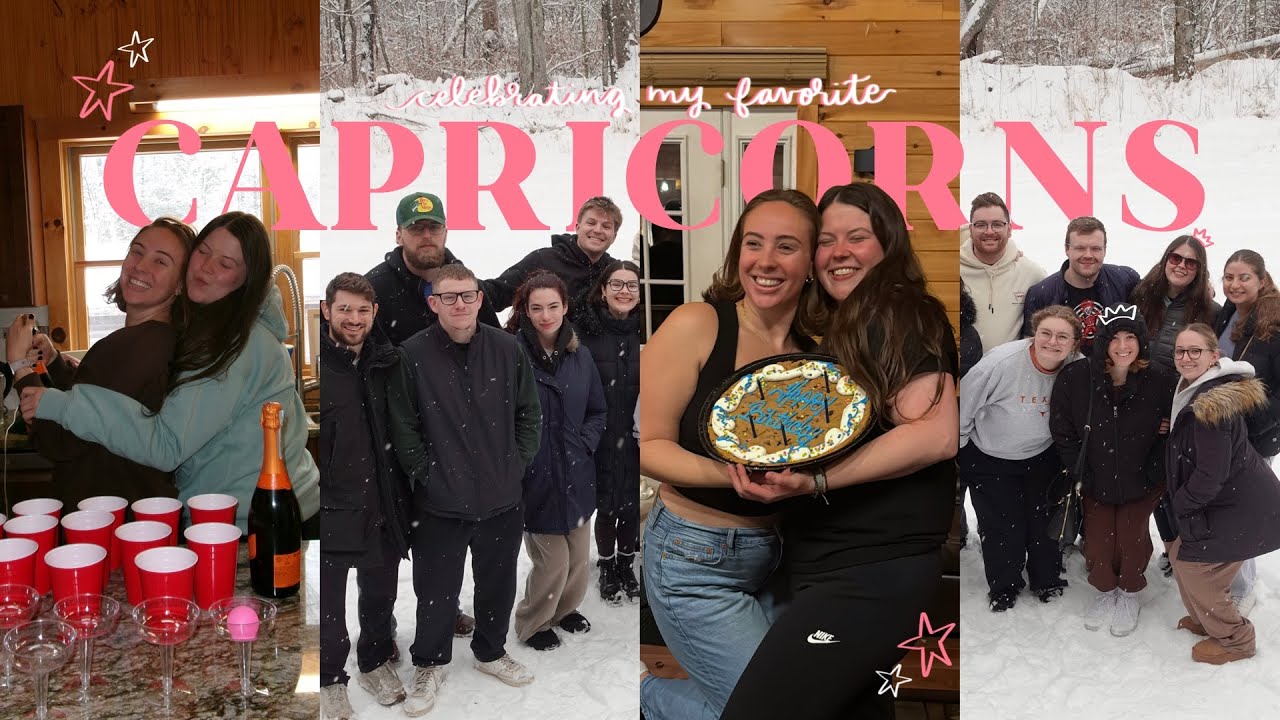 celebrating my best friends’ birthdays (at our snowy cabin in the woods)!!! ★