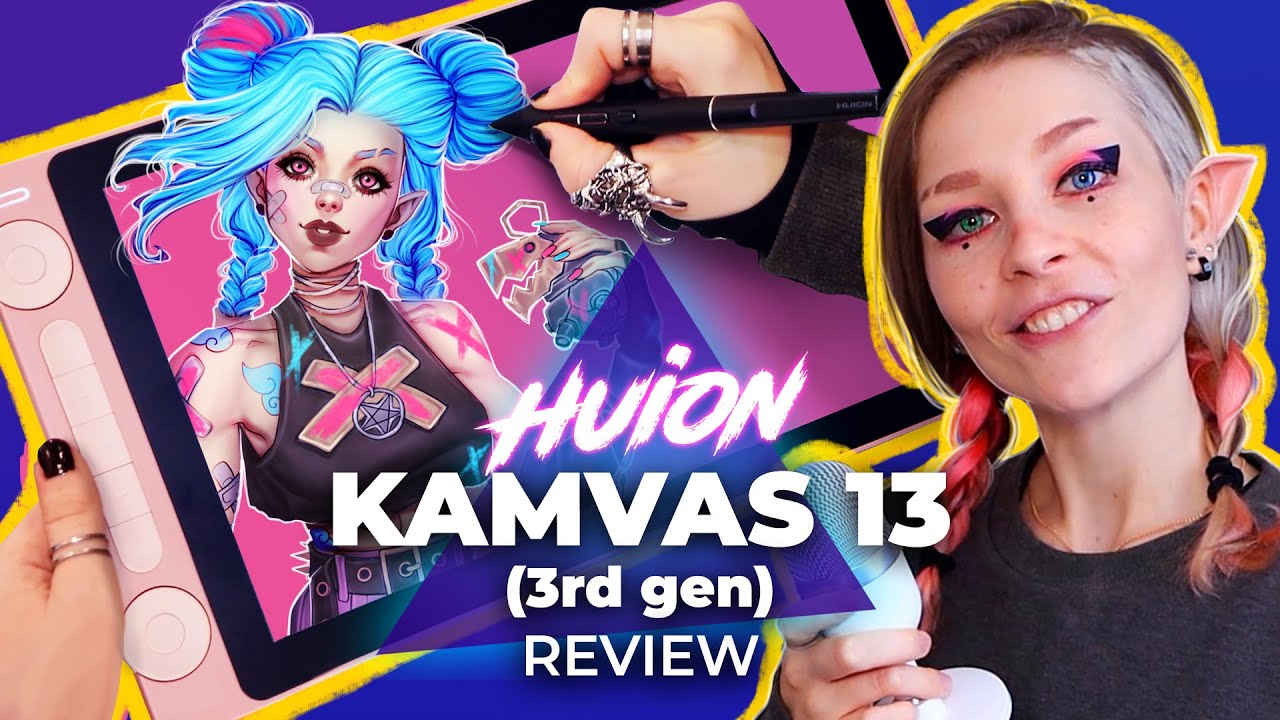 HUION Kamvas 13 (Gen 3) ✏️ Распаковка | Обзор | Скоростная покраска