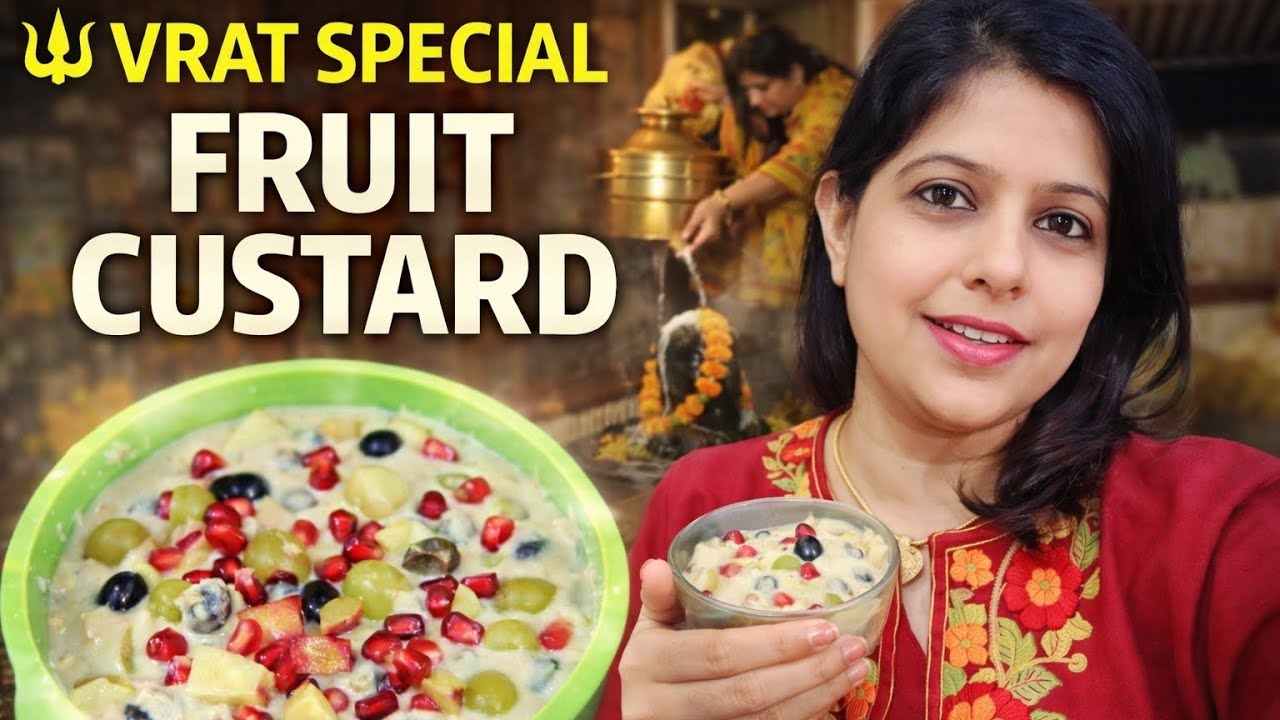 Vrat Mein Meetha Khana Hai 🤔? Try Kare Ye Satvik Fruit Custard ❤️