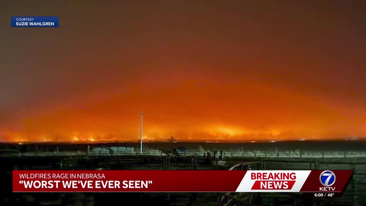В штате Небраска лесные пожары вызвали масштабные разрушения, в результате которых погиб один чел...