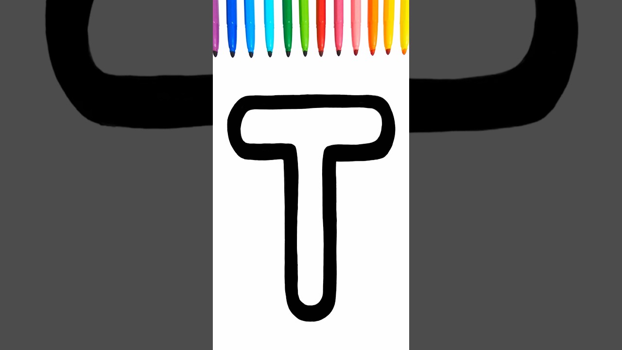 Rysowanie i kolorowanie litery T !