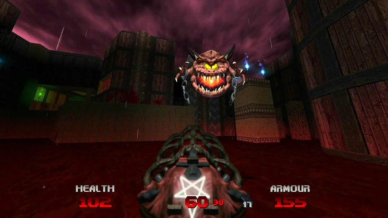 Brutal Doom 64 Veteran of Hell - Bled Thru - [E2M5] Terrible Lie (Android/DeltaTouch)