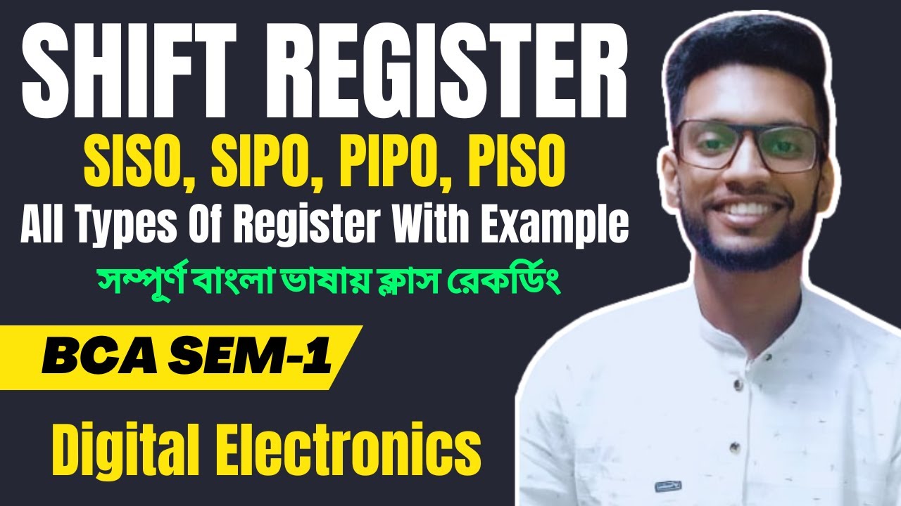 SHIFT REGISTER | SISO, SIPO, PISO, PIPO