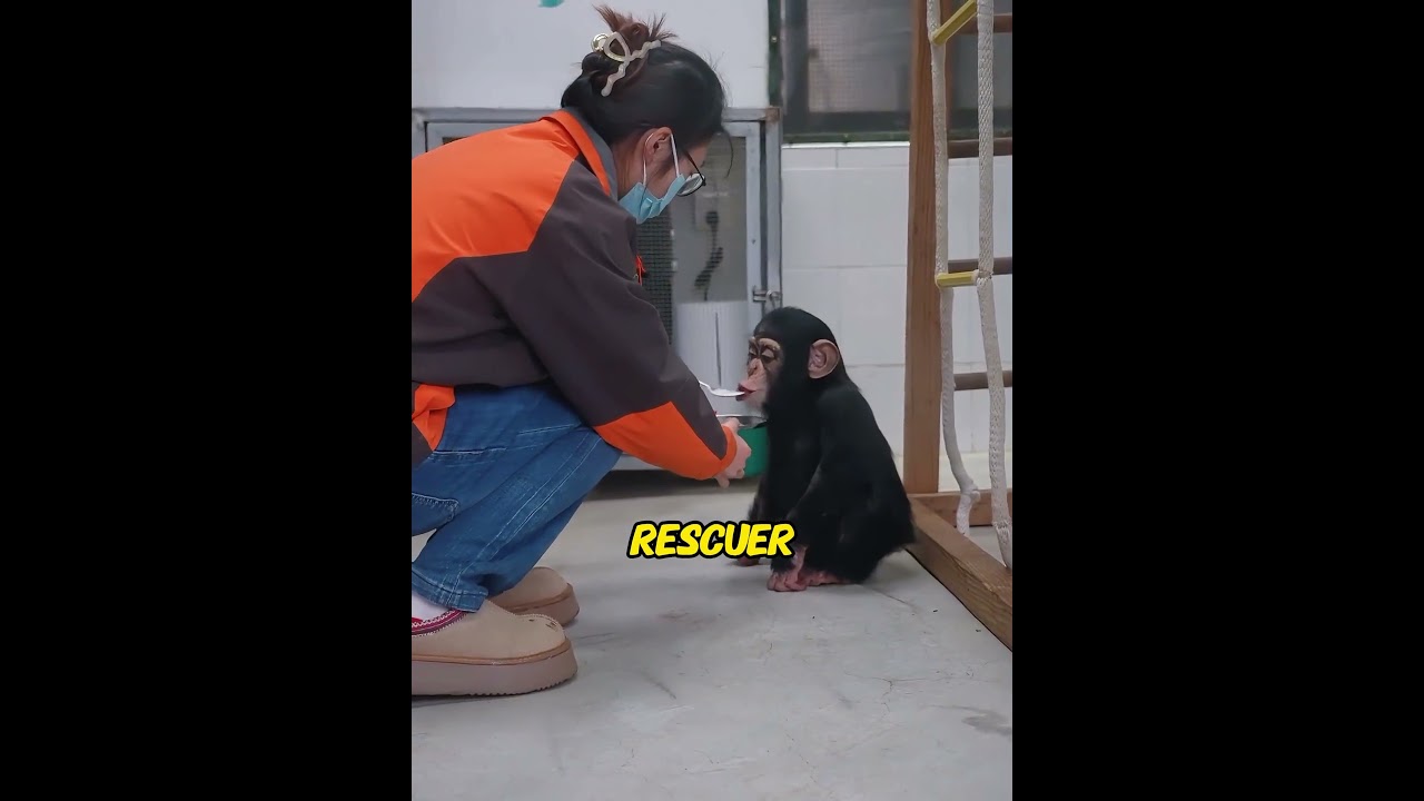 This little chimpanzee can never return to its mother's side again 💔 #touchingstory