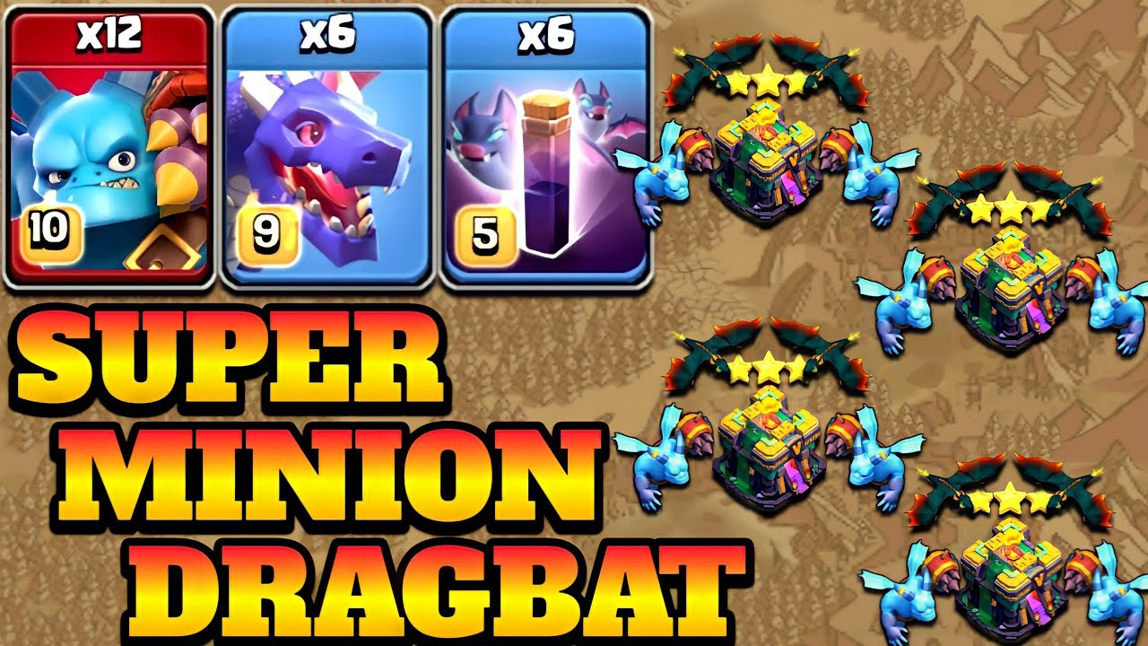 Super Minion Dragon Bat Spell Attack Strategy!! Th14 Attack Strategy - Clash of Clans | Town Hall 14