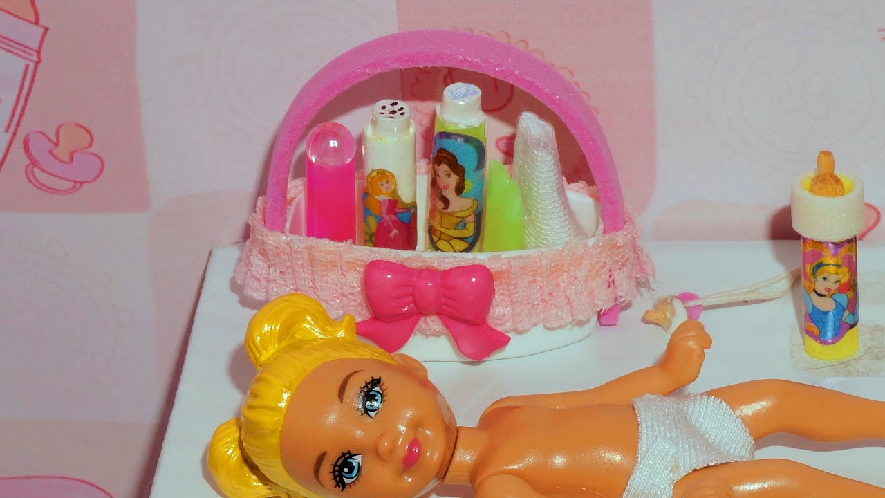 How to make a baby diaper caddy and diaper pail for doll (Monster High, MLP, EAH, Barbie, etc)