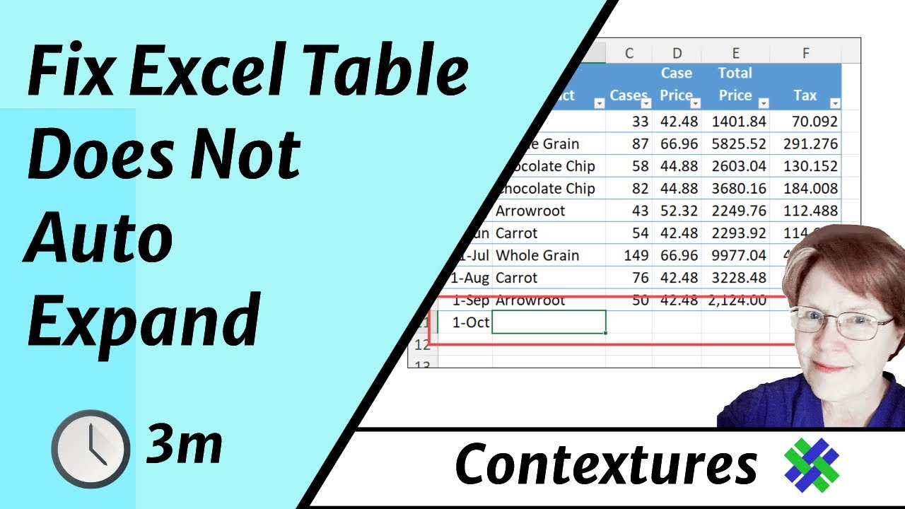 Таблица Excel не расширяется автоматически