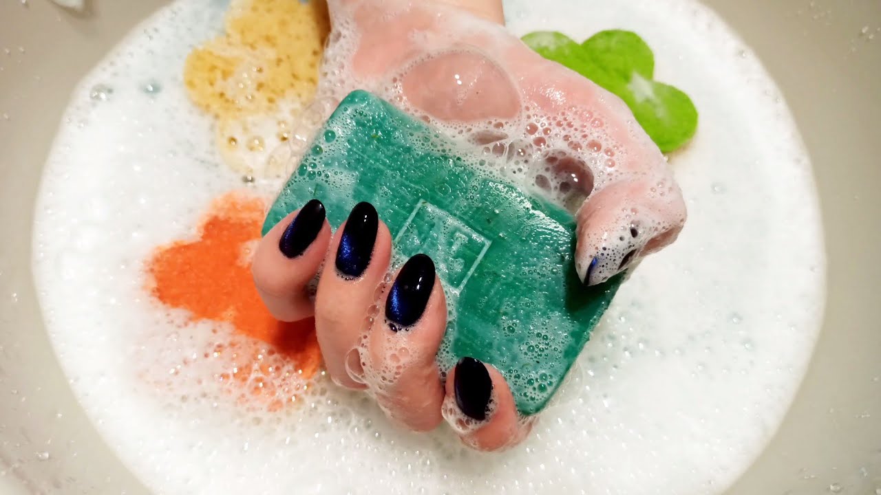 ASMR FOAM SOAP | No talking | Можжевеловое мыло от NEFIS | Мылю красивое мыло