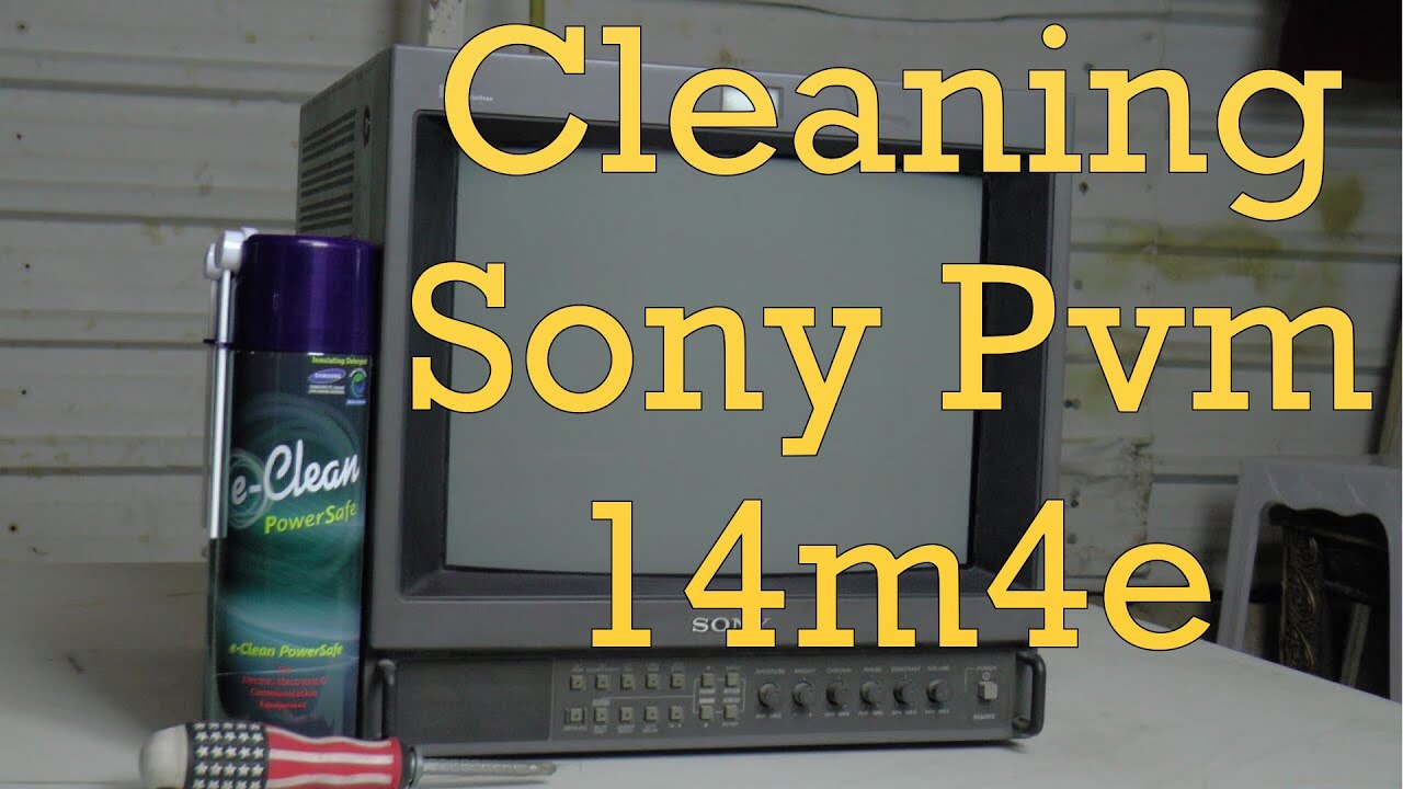 Cleaning Sony PVM 14m4e with NUA-clean