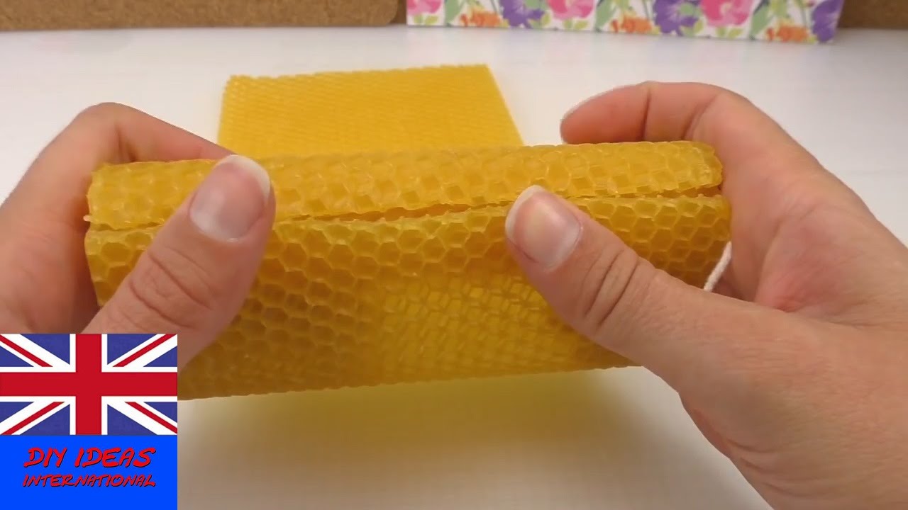 DIY beeswax candles making - easy selfmade candles - diy candles decoration