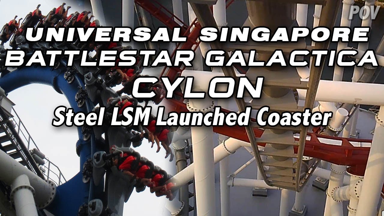 Battlestar Galactica Cylon (Day) on-ride POV, Universal Studios Singapore