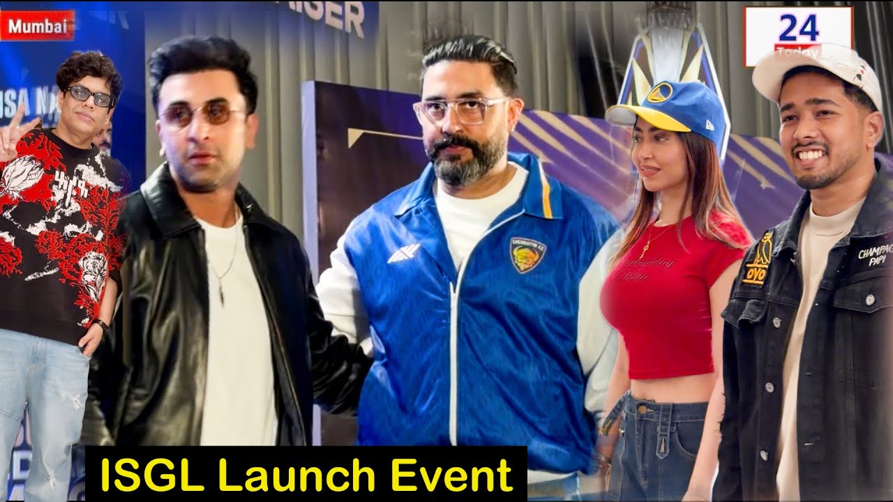 Ranbir Kapoor & Abhishek Bachchan Shine at Indian Super Gaming League Curtain Raiser in Mumbai