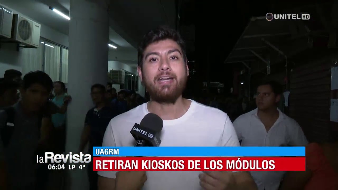 Estudiantes retiraron los kioskos ubicados en los módulos de la UAGRM