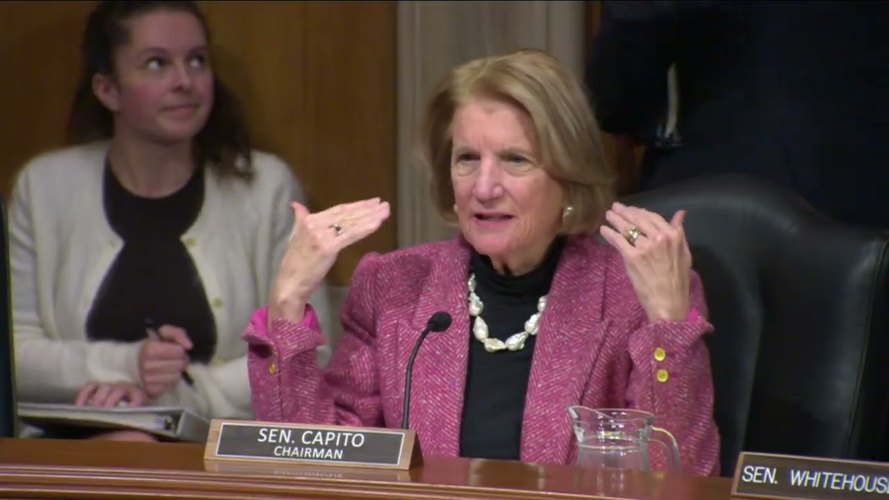 Capito Delivers Closing Remarks at Hearing Examining Cybersecurity Challenges Facing Water Systems