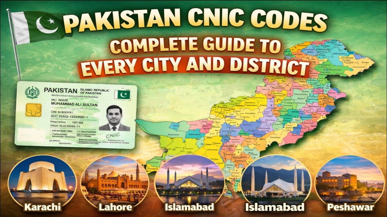 Pakistan CNIC Codes Complete Guide to Every City and District