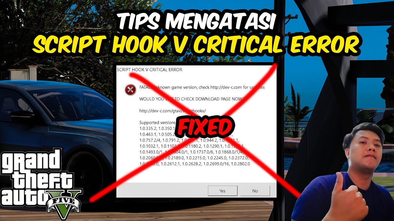 TIPS MENGATASI SCRIPT HOOK V CRITICAL ERROR GTA 5 (2024) GTA 5 MODS