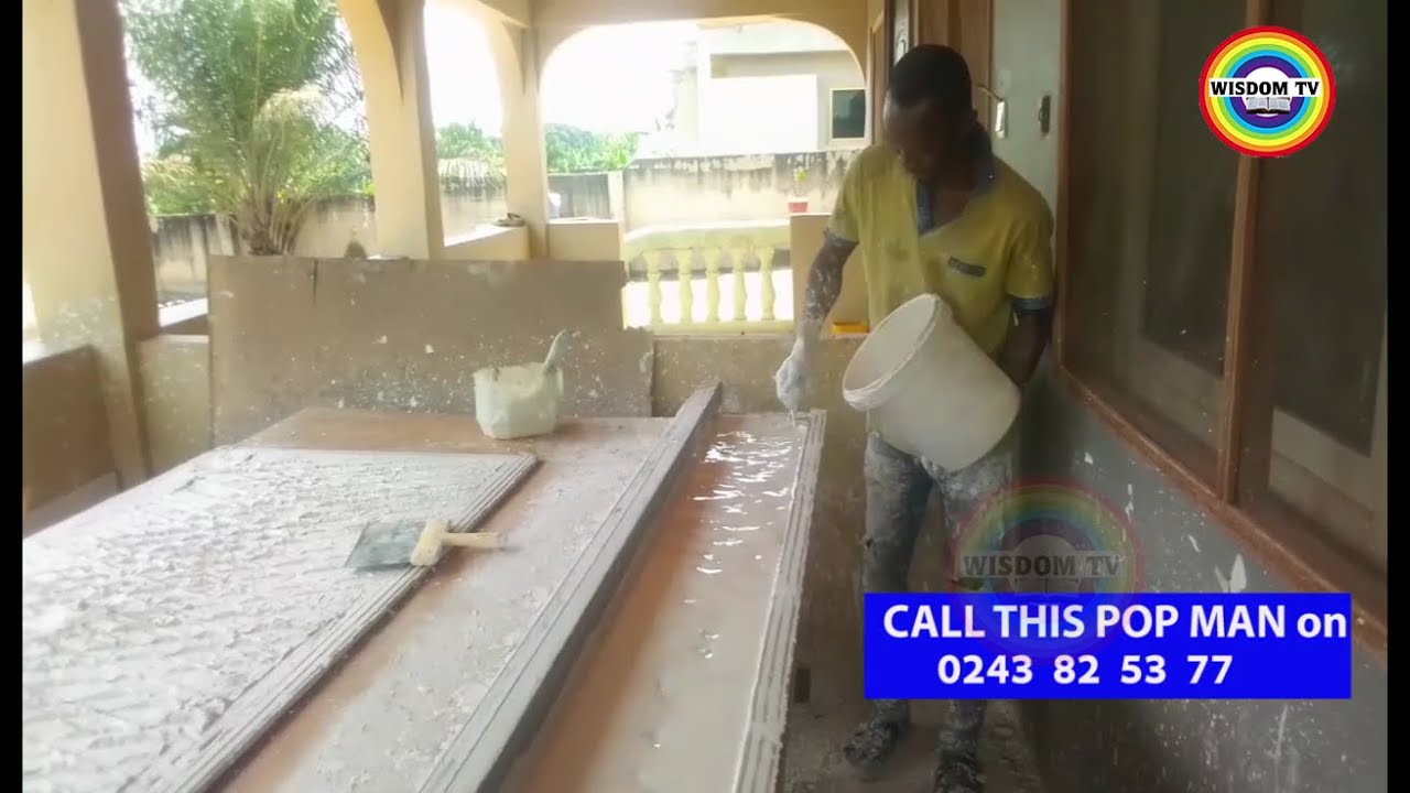 HOW TO MAKE PLASTER OF PARIS (POP) CEILING IN GHANA..PART 1