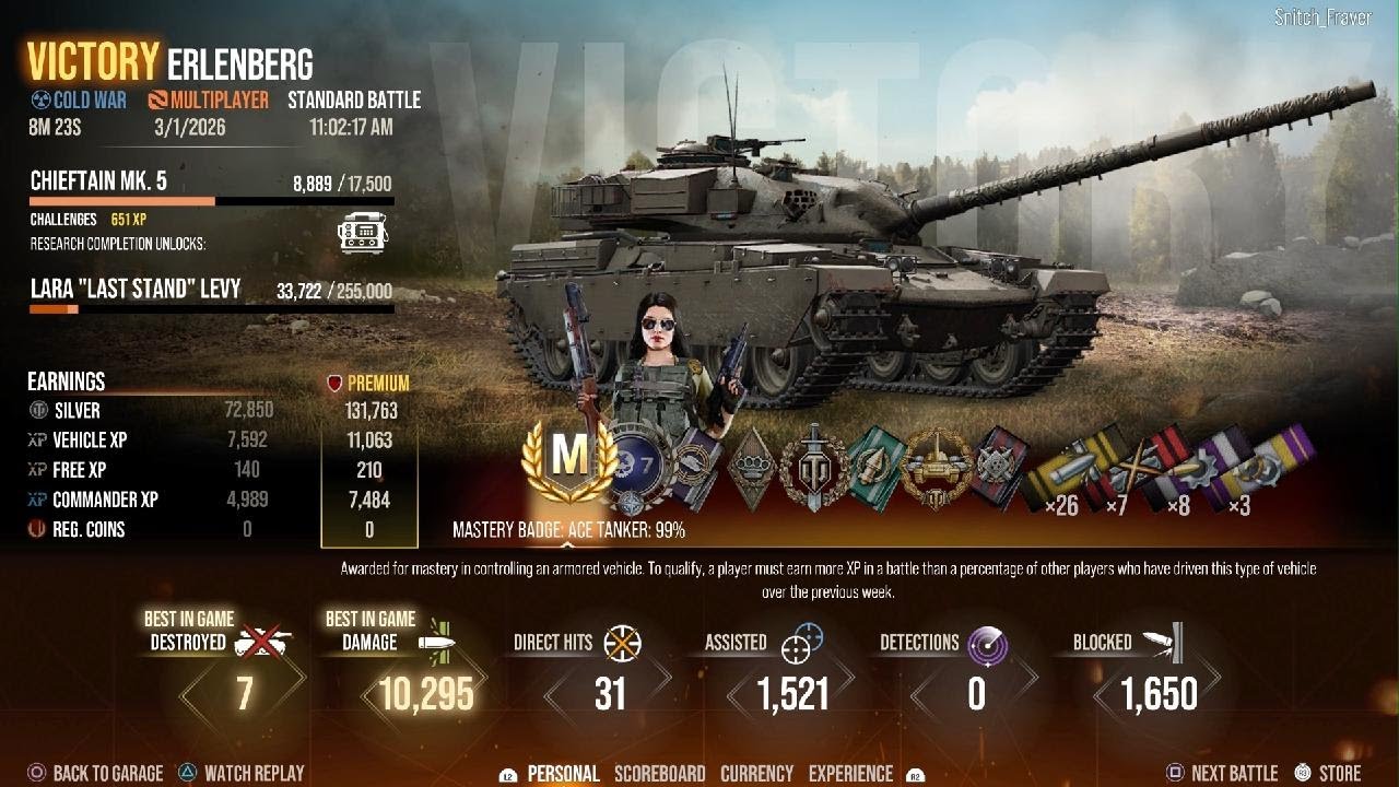 World of Tanks - Chieftan MK. 5 - First Game MVP - 10K Damage
