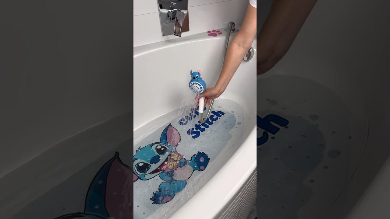 Stitch bath 💙What's next? #asmr #bathroutine #bathessentials #night #shorts #fyp #viral #bathtime