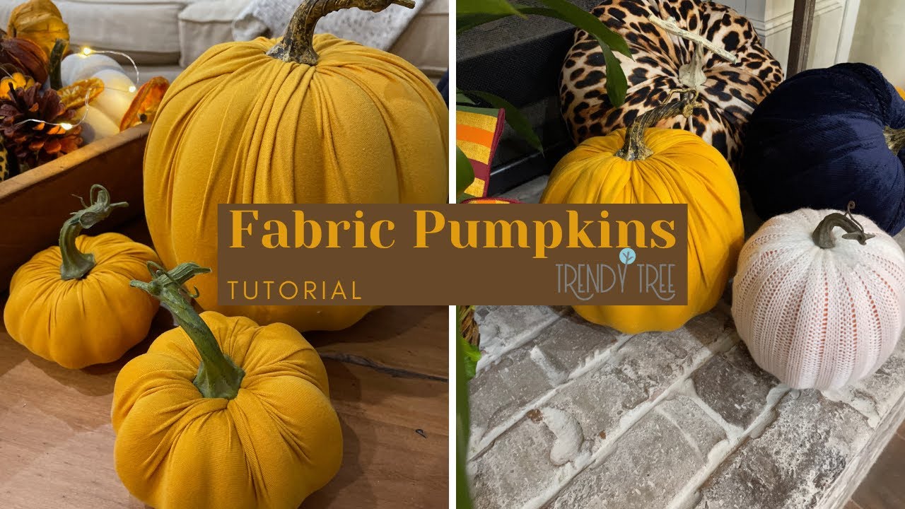 How to Cover Styrofoam Pumpkins with Fabric