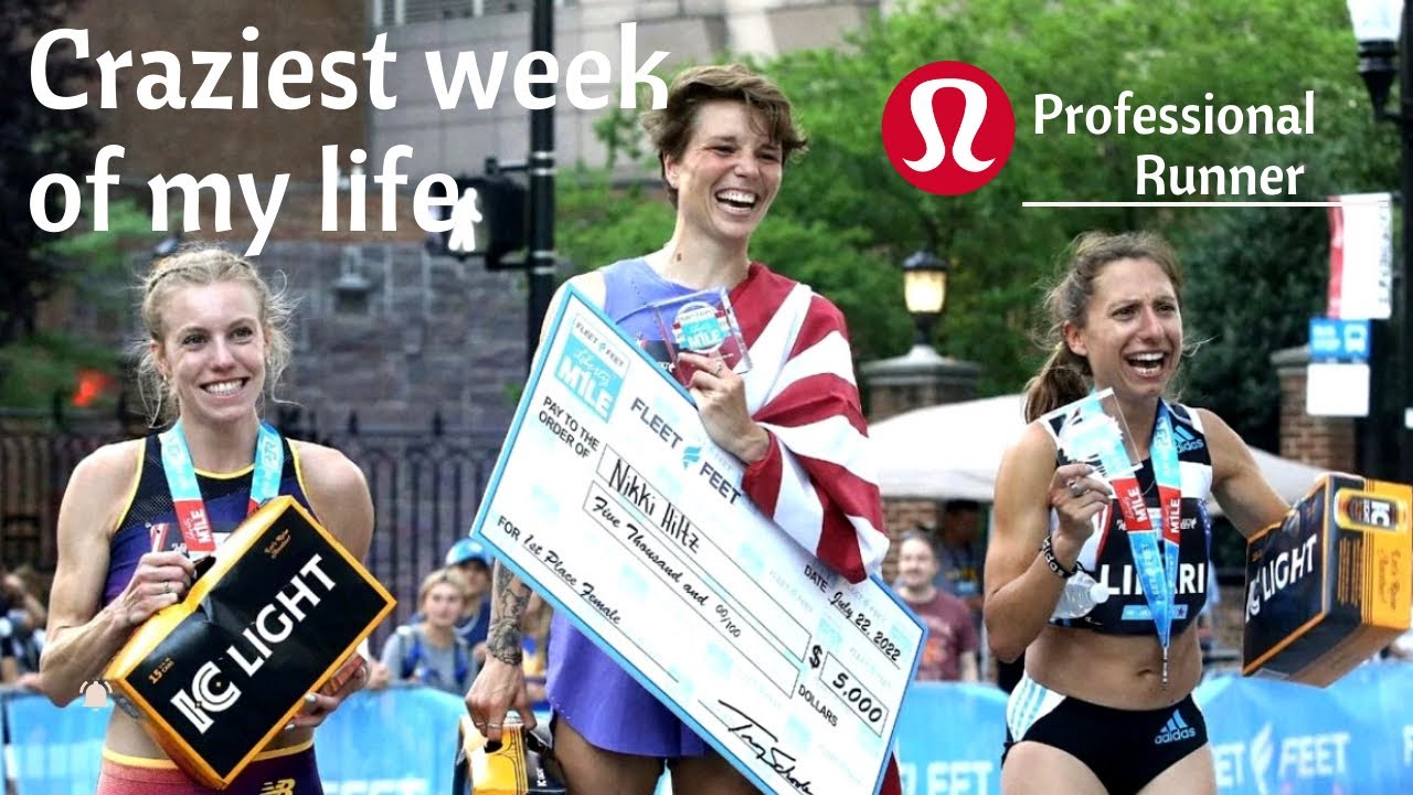 Met with lululemon footwear team then traveled across the country to race 2 road miles!